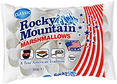 Rocky Mountain Marshmallows Classic 300g paquet de 6, bonbons américains traditionnels à rôtir sur le feu de camp, à griller ou à cuire au four, 6x300g